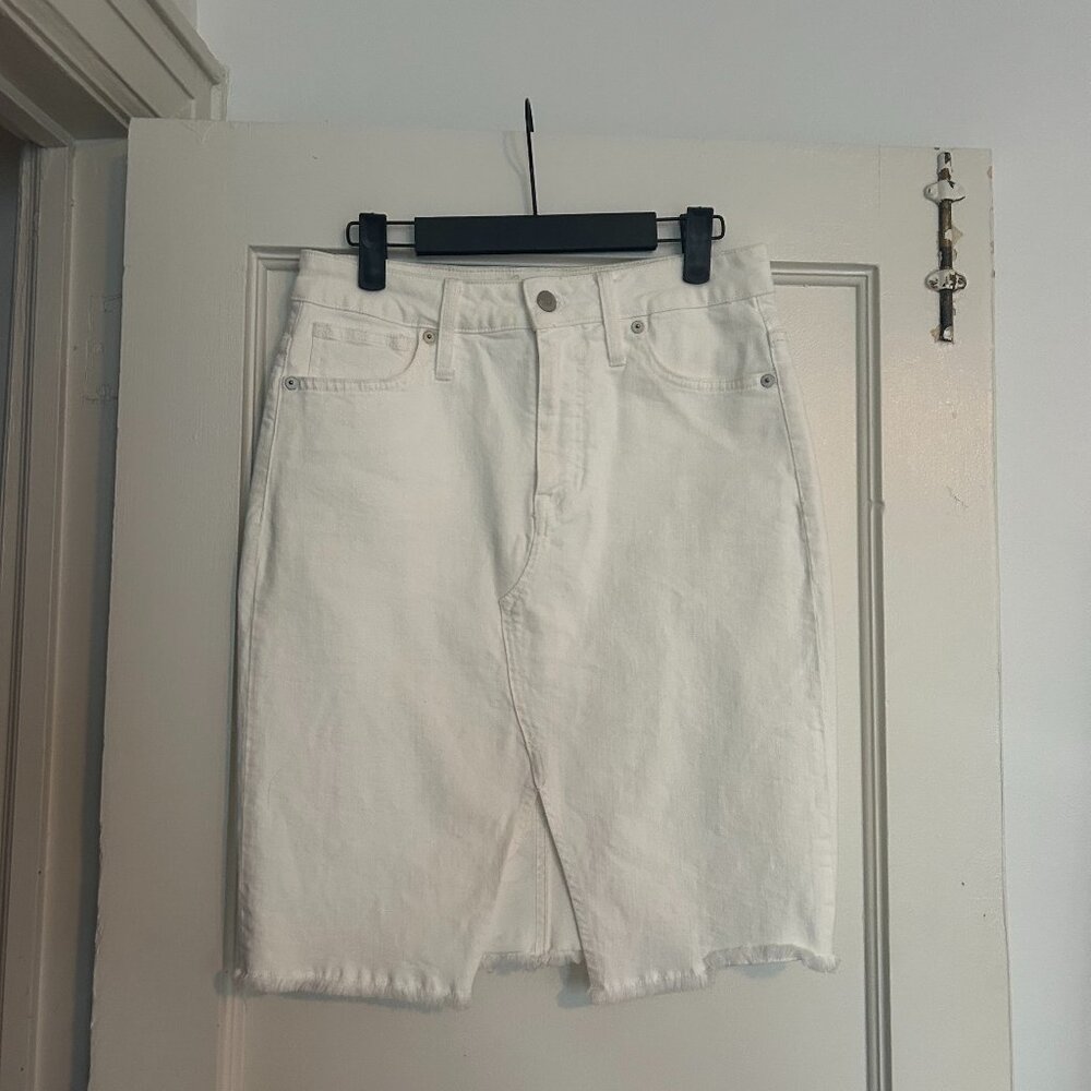 Madewell White Stretch Denim Skirt - Size 26